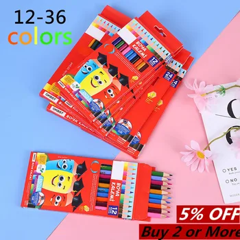 36 ADET Renkli Kalem kalem seti Profesyonel Çizim Sanat Kroki Boyama Mum Boya çocuk Okul Kırtasiye Malzemeleri Toptan