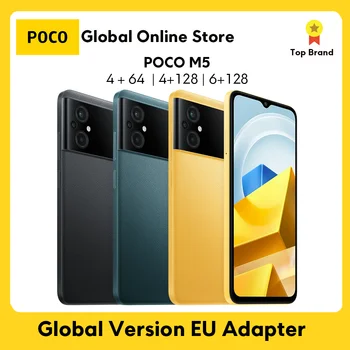 POCO M5 Küresel Sürüm Smartphone 4 + 64GB/4+128GB / 6+128GB NFC MTK G99 Octa Çekirdek 90Hz 6.58 