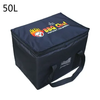 50L Ekstra Büyük Soğutucu Çanta Araba Buz Paketi Yalıtımlı Termal Öğle Yemeği pizza çantası Taze Gıda Dağıtım Kabı Buzdolabı Çantası