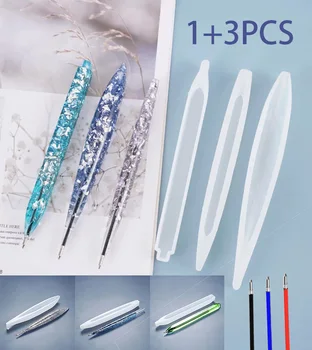 Dıy Döküm Takı Kalıp Şeffaf Tükenmez kalem şekli Tutucu Yapma Aracı El Yapımı Kalem silikon kalıp Epoksi Reçine İçin