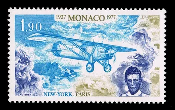 1 Adet/takım Yeni Monaco Posta Damgası 1977 Lindbergh Uçtu Atlantik Heykel Pulları MNH