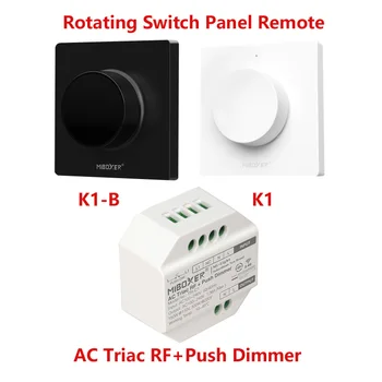 Miboxer K1 K1 - B Döner Anahtarı Paneli Uzaktan Parlaklık Renk Sıcaklığı Kontrol AC Triyak RF Pus Wifi Dimmer Led Ampul İçin