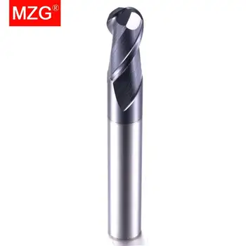 MZG 2 Burun Son Topu Değirmen 100L Kesme Uzatmak HRC50 4mm 5mm Freze İşleme Tungsten Çelik Sprial Freze Kesici Flüt 