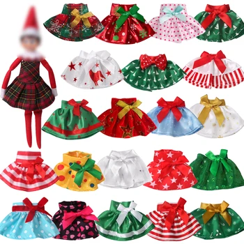 Noel Elf Bebek Straplez Elbise Serisi Etek Pijama Bebek Oyuncak Aksesuarları çocuk Noel Doğum Günü Festivali Hediyeler