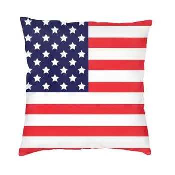 Amerikan Bayrağı minder örtüsü 40x40cm Ev Dekor 3D Baskı Yıldız Spangled Banner Atmak Yastık Kılıfı Kanepe için İki Tarafı