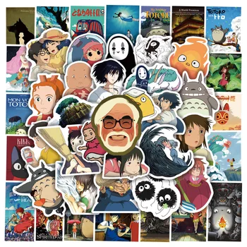 100 ADET Yeni Hayao Miyazaki Graffiti Sticker Su Bardağı Kask Bavul Kaykay Dizüstü Su Geçirmez Çıkartma Oyuncaklar