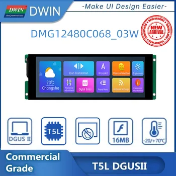 DWIN Yeni Varış 6.8 İnç 480*1280 Akıllı IPS LCD Dokunmatik Ekran Geniş Görüş Açısı LCM MIPI Hoparlör İle DMG12480C068_03WTR