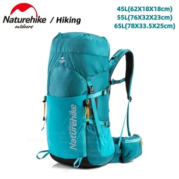 Naturehike Yürüyüş Sırt Çantası 45L / 55L / 65L Profesyonel Tırmanma Açık Yürüyüş seyahat sırt çantası Süspansiyon Sistemi Tırmanma Sırt Çantası