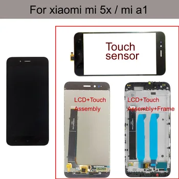 Xiao mi A1 ekran dokunmatik LCD ekran Ekran Cam Panel Sensörü Çerçeve Sayısallaştırıcı Meclisi Değiştirme Xiao mi mi A1 mi 5X