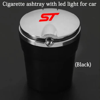 Araba Küllük Led ışıkları İle Logo İle Yaratıcı Kişilik Araba Malzemeleri Ford focus ST için Araba Aksesuarları