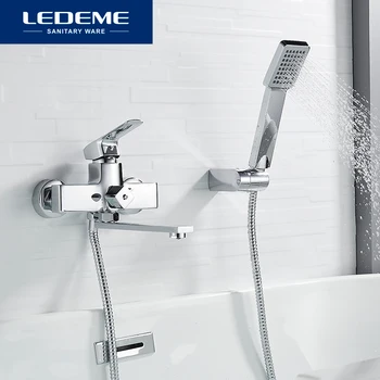 LEDEME Küvet Musluk Sıcak Soğuk Karıştırma Musluk Duş Banyo Kombinasyonu Su mikser Tek kolu Duş Musluk L3158