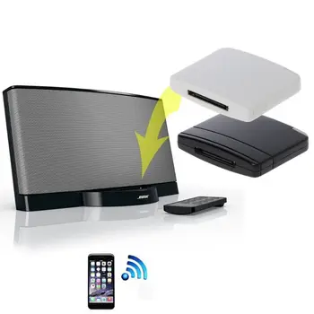 A2DP Bluetooth uyumlu Müzik Ses 30 Pin Alıcı Adaptörü Hoparlör Dock Verici Sem Fio Fone Retorno De Palco
