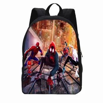 Marvel Anime erkek Çanta Örümcek Adam Süper Kahramanlar Genç Öğrenci Okul Çantaları Çizgi Film Çocuklar Kitap Çantası Açık Spor seyahat sırt çantası