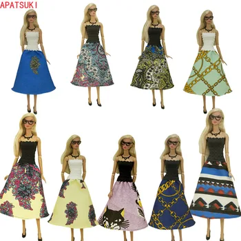 Moda Elbise barbie oyuncak bebek Giysileri Prenses Ulusal Kostüm Partisi Kıyafeti Elbise 1/6 BJD Dollhouse DIY Oyuncaklar Çocuklar için