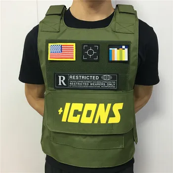 Sıcak erkek Kolsuz Taktik Yelek Moda Tasarım Sokak Askeri Büyük Kapasiteli Ayarlanabilir Taşınabilir Güvenlik Kıyafetleri