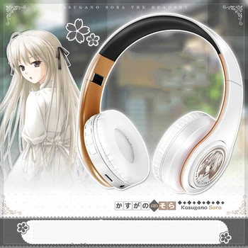 Anime Yosuga hiçbir Sora Kasugano Sora Taşınabilir kablosuz kulaklıklar Bluetooth Stereo Cosplay Katlanabilir Kulaklık Ayarlanabilir Kulaklık