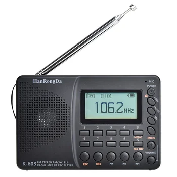 FM/SW/AM Radyo çok Fonksiyonlu Multi Band Dijital Radyo Stereo MP3 Player LCD Ekran BT Bluetooth Hoparlör Radyo