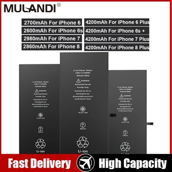Yüksek Kapasiteli Telefon Pil İçin Apple 5S 5 6S 6 7 8 10 Artı X SE Xr Xs Max Yedek Bateria iPhone 7 İçin piller Araçları ile