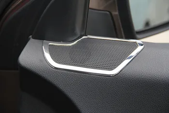 Araba Styling 2 Adet Yeni Krom Araba İç Kapı Stereo Hoparlör Kapağı Trim Kia Sportage R 2011 için 2012 2013 2014 2015