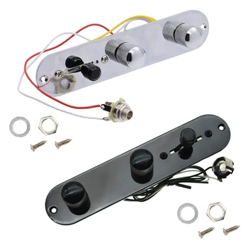 3 Yollu Kablolu Yüklü Kablolu Kontrol Plakası Kablo Demeti anahtar düğmeleri TL Tele Telecaster Gitar Parçaları
