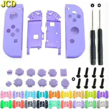 JCD Nintendo Anahtarı Joy-Con için Yedek Konut Kabuk Kapak Anahtarı NS NX JoyCons kumanda muhafazası W / Düğme Vida Aracı