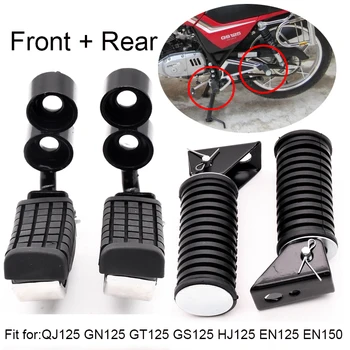 Motosiklet Ön Arka Footrest Pedalı Sol Sağ Ayak Peg Suzukı GS / GN / QJ / GT / HJ / EN125 EN150 Motokros arazi motosikleti Footpeg Pedallar