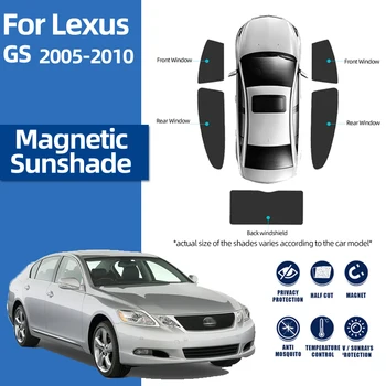 Lexus GS 2005-2011 için 350 430 460 GS460 GS430 Ön Cam Çerçeve Perde Manyetik araba güneşliği Arka Yan Pencere Güneş Tonları