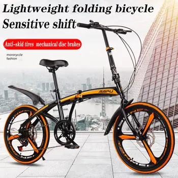20 inç çift disk fren katlanır bisiklet roadmountain bisiklet şehir değişken hız katlanabilir bisiklet