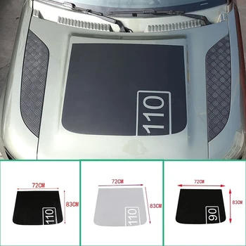 Land Rover Defender 90 için 110 2020-2021 Araba Ön Koruyucu Kapak Sticker Araba Dış Modifikasyon Parçaları