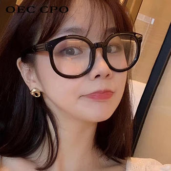 Moda Bağbozumu gözlük çerçeveleri Şeffaf Lens Gözlük Nerd Geek Gözlük Gözlük Boy Yuvarlak Daire Gözlük Unisex O323