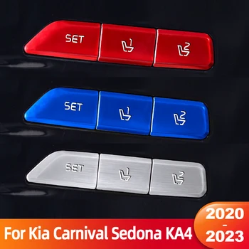 Kia Carnival Sedona KA4 2020 2021 2022 2023 Araba Styling Kapı Koltuk Bellek Kilidi Düğmeler Trim Çıkartmalar Kapakları Aksesuarları