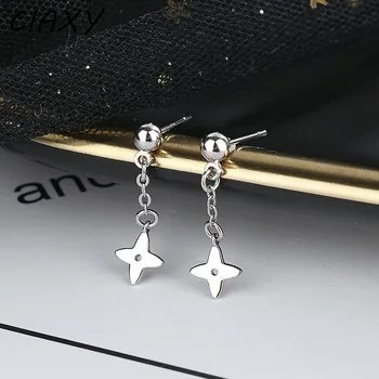 CİAXY Gümüş Renk Yıldız Damla küpe Kadınlar için Öğrenci Sevimli Romantik Küçük düğme küpe yaz takısı