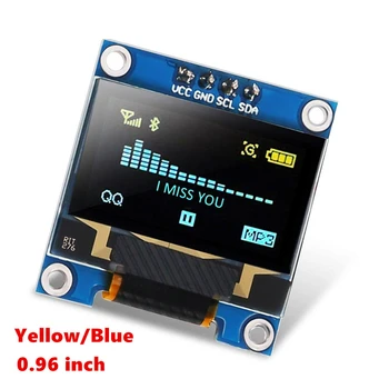 0.96 oled ekran Mavi I2C IIC Seri 128x64 OLED LCD LED ssd1309 0.91 inç oled ekran Modülü Arduino Ahududu Pi için Ekran