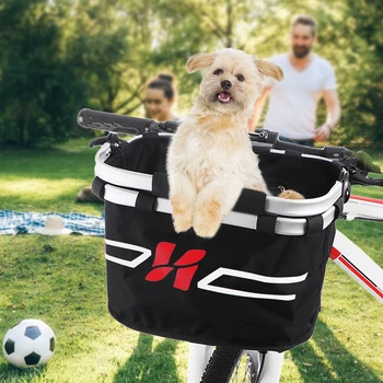 Bisiklet Çantası Bisiklet Ön Sepet Katlanabilir Bisiklet Gidon Sepeti Pet Kedi Köpek Taşıma Çantası Alışveriş Commuting Ücretsiz Kargo