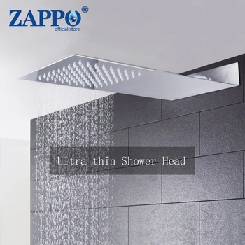 ZAPPO Banyo Paslanmaz Çelik Ultra ince Duş başlıkları Yağış Duş Başlığı Krom Kaplama Kare yağmur biçimli duş