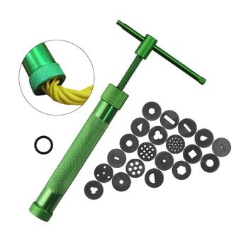 Yüksek Kaliteli Yeşil Kil Ekstruderler Kil Şeker Macunu Ekstruder Heykel Makineli tüfek Fondan Kek Heykel Polimer Tabancası Aracı