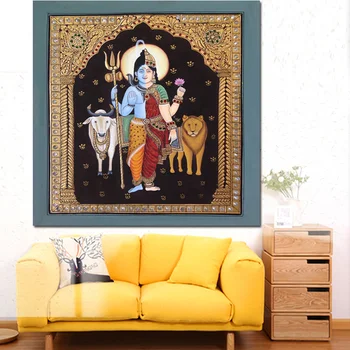 Soyut Lord Shiva Portre Yağlıboya Hindistan Buda Hindu Tanrılar HD Baskılar ve Posterler Modern Duvar Resmi Odası Ev Dekor İçin