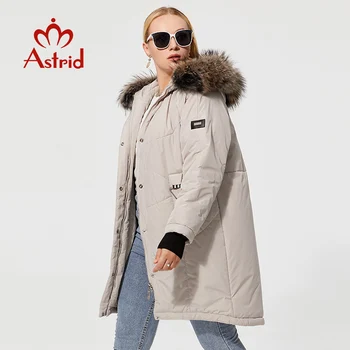 Astrid kadın kış ceket kadın parkas uzun kapitone ceket kadınlar için 2022 Artı Boyutu sıcak giyim kürk kapşonlu giyim