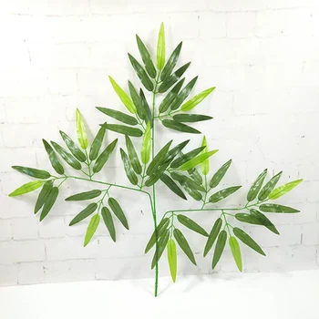 1 Adet Yapay Yeşil Bambu Yaprakları Sahte Yeşil Bitkiler Yeşillik Yaprakları ev otel ofis dekorasyonu
