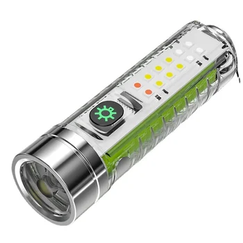 El feneri güçlü ışık şarj edilebilir açık süper parlak uzun menzilli küçük Mini taşınabilir ev dayanıklı Xenon led ışık