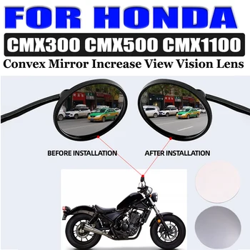 Motosiklet Dışbükey Ayna Artırmak Görüş Görüş Lens Dikiz Yan Ayna HONDA Rebel 1100 CMX 300 CMX500 CMX1100 Aksesuarları