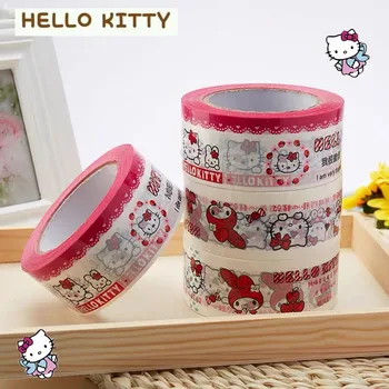 Hello Kitty Yapışkan Bant Ekspres Ambalaj Sevimli Karikatür Ambalaj Bandı Şeffaf Mühür Kağıt Mobilya Sticker Dekor Kız Hediyeler