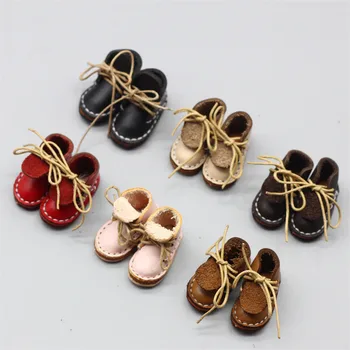 1 çift Deri Blyth doll ayakkabı 6 farklı renkler kısa çizmeler için uygun Blyth doll 1/6 bebek aksesuarları