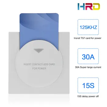 Fabrika Doğrudan Satış HiRead Marka 125 kHz T57 T5567 RFID Duvar Eklemek Otel Odası Kart Anahtar Enerji Tasarrufu Yuvarlak Katiyen Anahtarı
