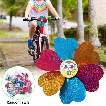 Bisiklet Fırıldak oyuncak Karikatür Renkli Plastik Gidon Fırıldak Erkek Kız PVC Fırıldak Renkli Scooter Bisiklet Oyuncakları