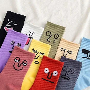 Kore Funky Harajuku Tarzı Kadın Sevimli Rahat komik çoraplar Kız Kawaii Çorap Unisex Sürpriz Orta Ekip Calcetines Divertidos