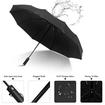Moda Taşınabilir Tam Otomatik İş Şemsiye güneş koruyucu Şemsiye Katlanır Güçlü Otomatik Açık Katlanır Yağmur Geçirmez Seyahat 2022