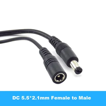 Kadın Erkek Tak CCTV DC Güç Kablosu Uzatma kordon adaptörü 12V Güç Kabloları 5.5 mm x 2.1 mm Kamera Güç Uzatma Kablosu