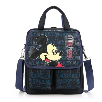 Disney karikatür çanta birincil çantası okul kız erkek Mickey mouse Minnie children'double cep taşınabilir öğretici çanta omuz