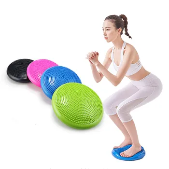 1 Adet 33 cm PVC Yoga Topu Şişme Masaj Noktası Yarım Fit Topu Denge Eğitmen Sabitleyici SPOR Pilates Fitness Dengeleme Topu